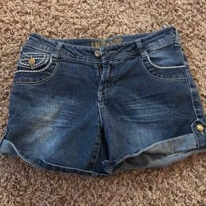 Blue jean shorts size 14 juniors